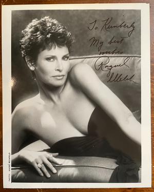 Raquel Welch Signed Autograph Signature 8x10 B&W Glossy Photograph