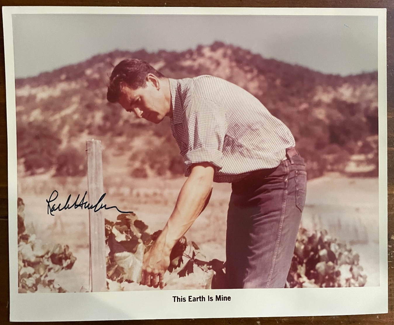 Rock Hudson Signed Autograph 8x10 Color Glossy Photograph This Earth Is Mine