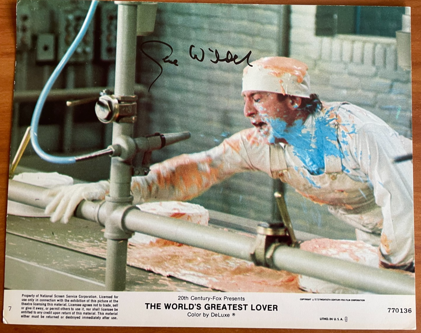 Gene Wilder Signed Autograph 10x8 Signature The World's Greatest Lover OrigPhoto