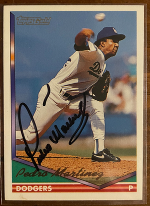Pedro Martinez Signed Autograph Signature Topps Gold Collectible Baseball Card