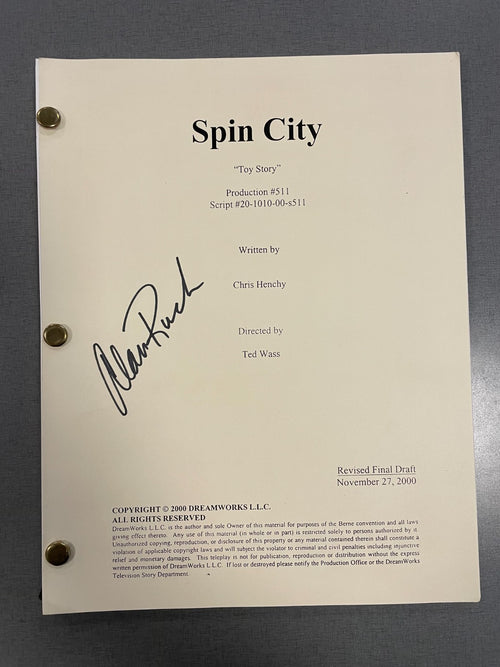 Alan Ruck Signed Autograph Signature Spin City Toy Story Screenplay #511 2000