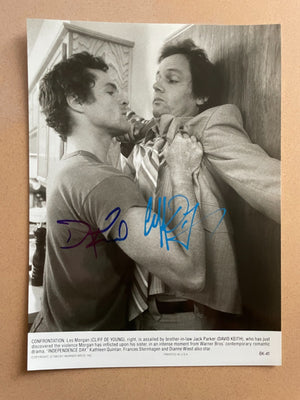 Cliff De Young & David Keith Signed Autograph Signature 8x10 Confrontation Movie