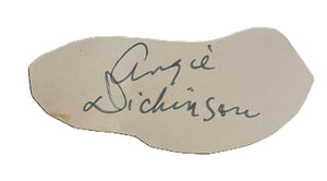 Angie Dickinson Signed Autograph Vintage Cut 4x1.5 Signature