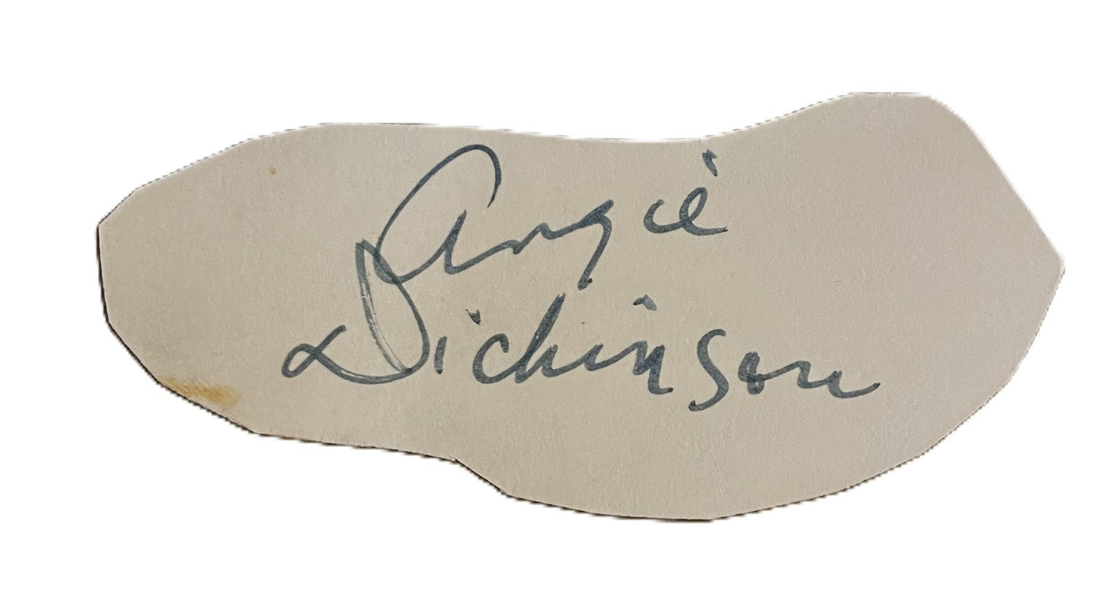 Angie Dickinson Signed Autograph Vintage Cut 4x1.5 Signature