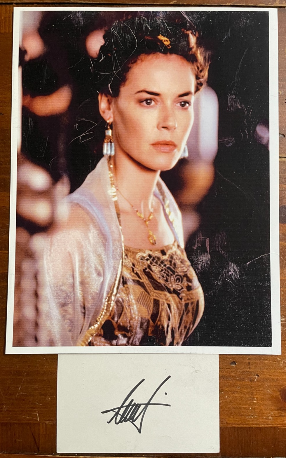 Connie Nielsen Signed Autograph Signature 3x5 Index Card Gladiator Brothers