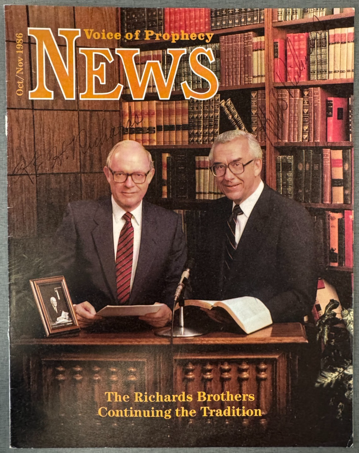 The Richards Brothers Sr & Jr Signed Autograph Signatures Voice Prophecy News