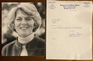Geraldine A. Ferraro Signed Autograph 8x10 Glossy Photograph + Signed Letter OG