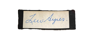 Lew Ayres Signed Autograph Signature 1.75x.5 Vintage Cut Paper