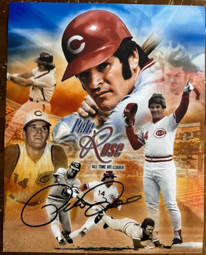 Pete Rose Reds Signed Autograph Signature 8x10 Matte Photograph COA