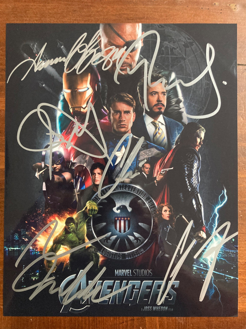 Avengers Cast Signed Autograph 8x10 Glossy Samuel Jackson Robert Downey +4 other