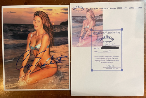 Angie Everhart Signed Autograph Signature 8x10 Color Glossy Photograph With COA