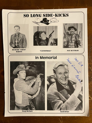 Adrian Booth Mrs DB Signed Autograph Signature Cut Vintage David Brian Memorial