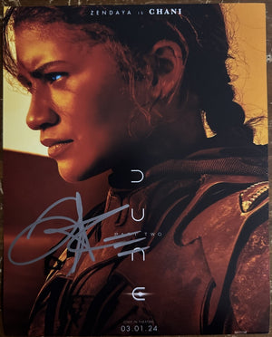 Zendaya Coleman DUNE Signed Autograph Signature 8x10 Matte Dune Photograph COA