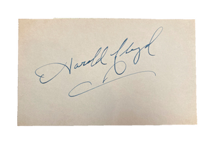 Harold Lloyd Signed Autograph Signature 3x5 Vintage Index Card Silent Screen