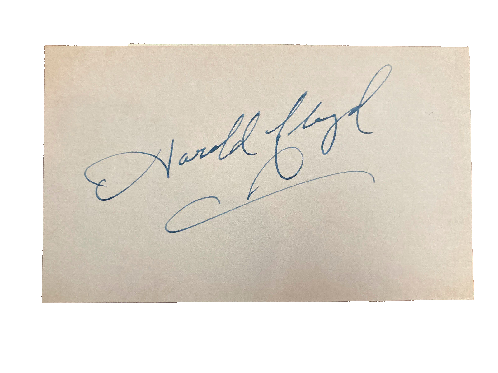 Harold Lloyd Signed Autograph Signature 3x5 Vintage Index Card Silent Screen