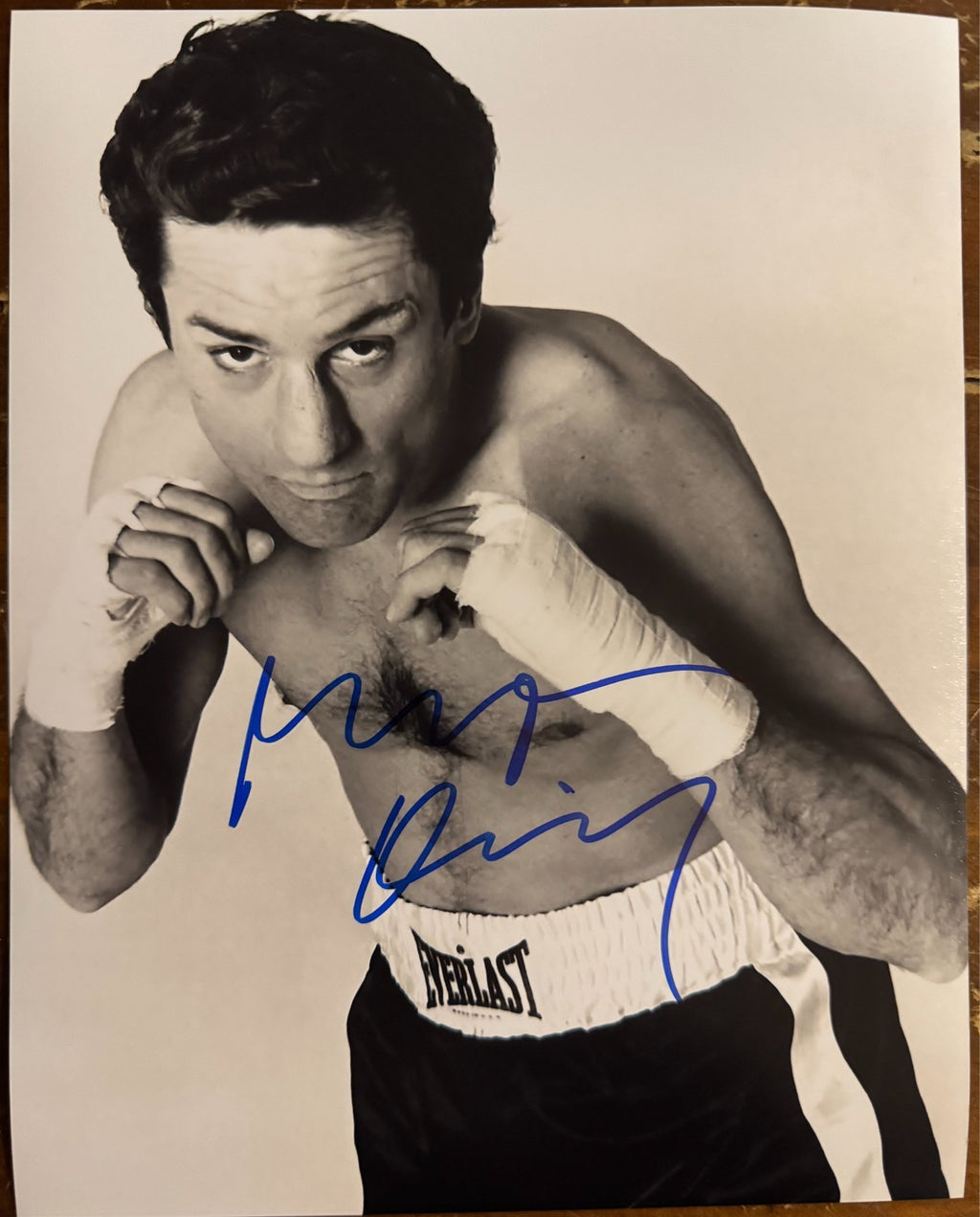 Robert DeNiro Signed Autograph Signature 8x10 Matte Raging Bull Photograph COA