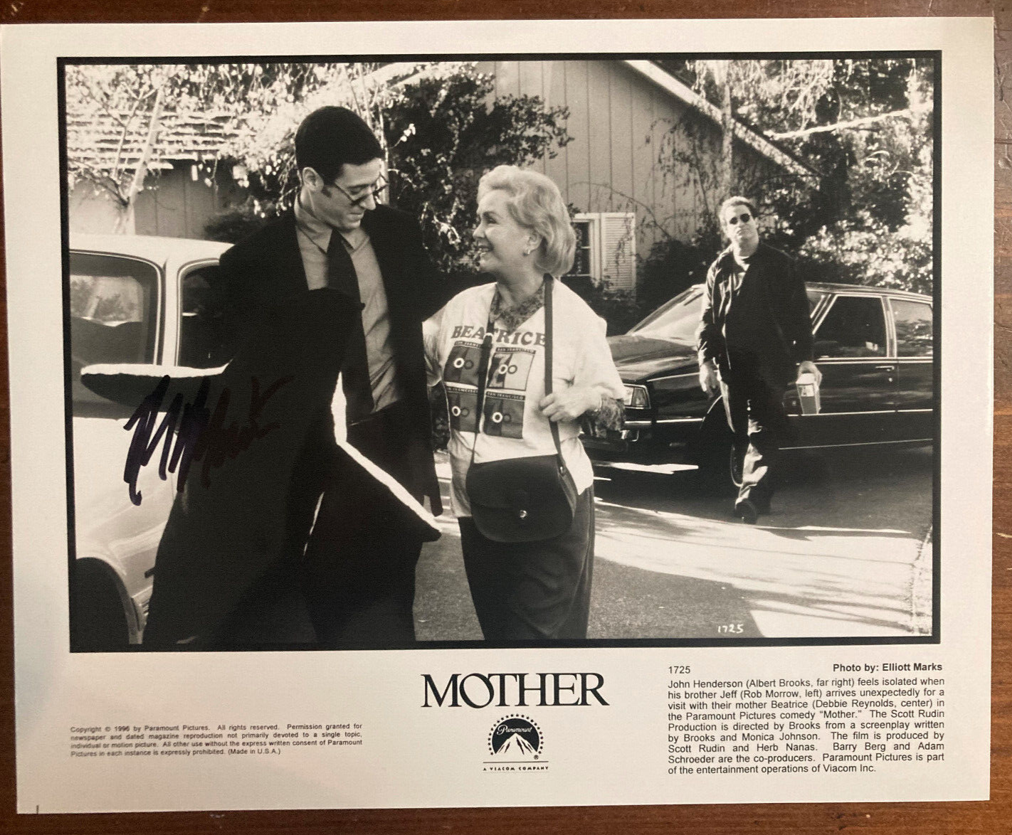 Rob Morrow Signed Autograph Signature 10x8 Vintage B&W Mother Movie Photograph