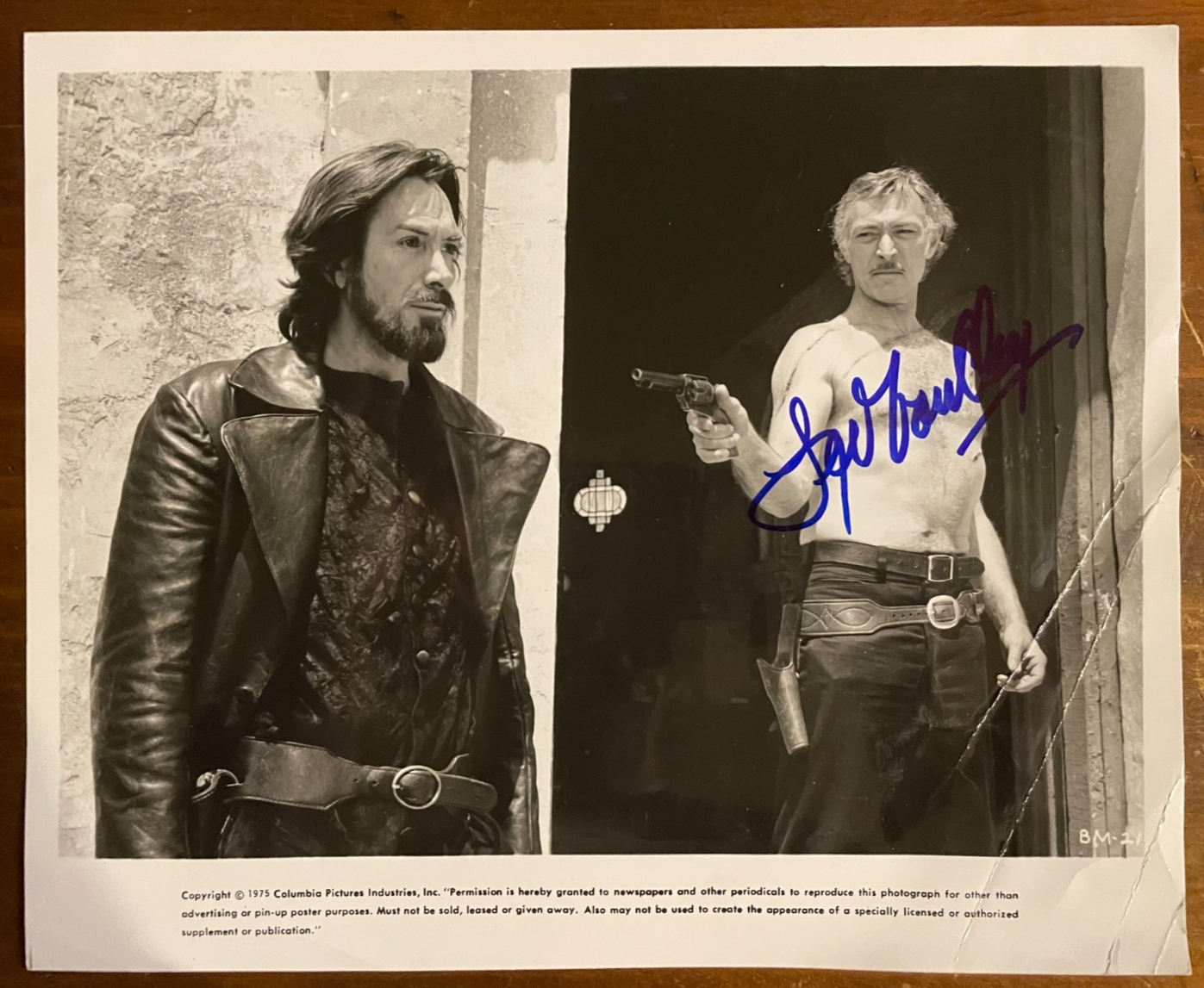 Lee Van Cleef Signed Autograph Signature 8x10 Take A Hard Ride Vintage Movie Pic