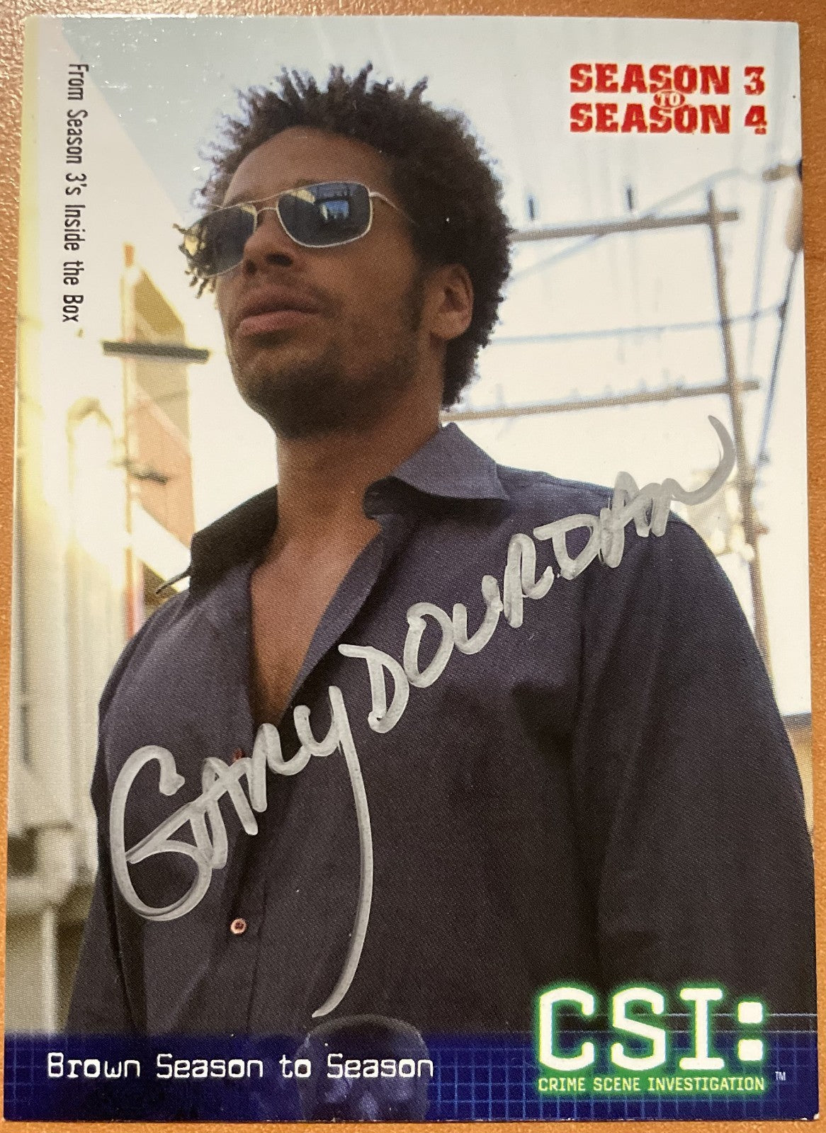 Gary Dourdan Signed Autograph Signature CSI Memorabilia Trading Card