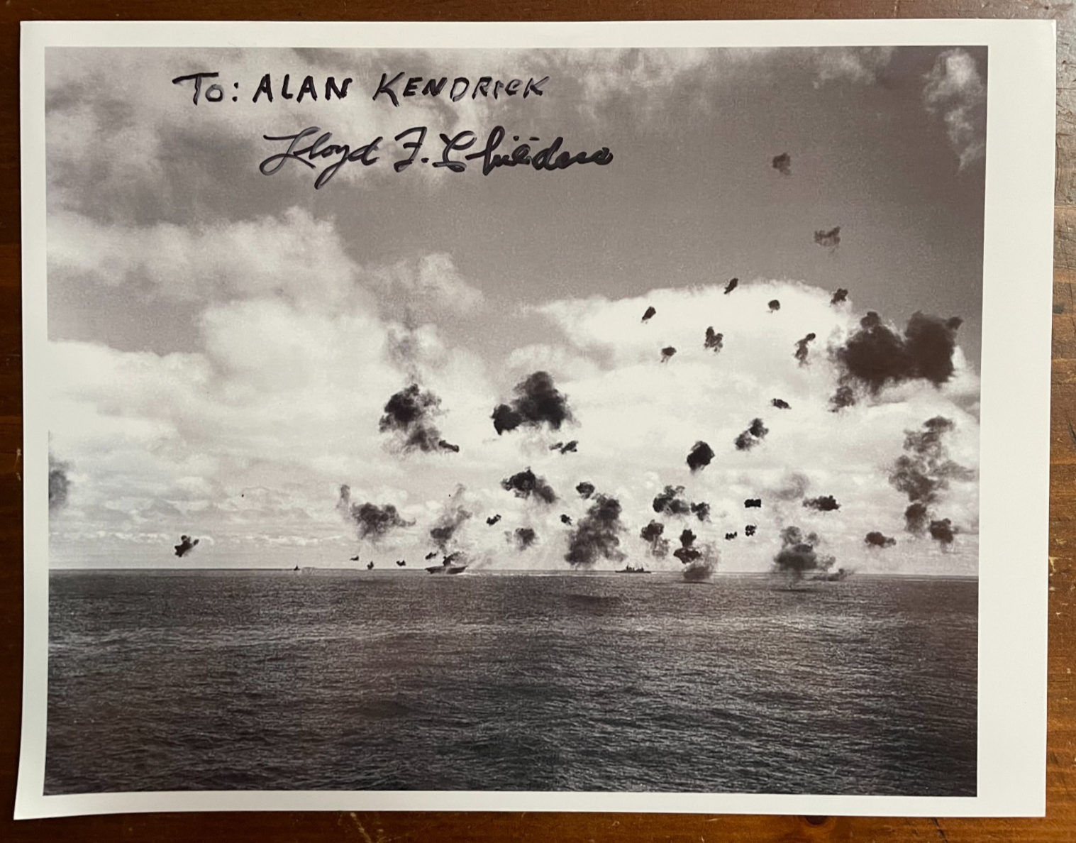 Lloyd Childers Signed Autograph Signature 10x8 B&W Photograph Marine Hero RARE