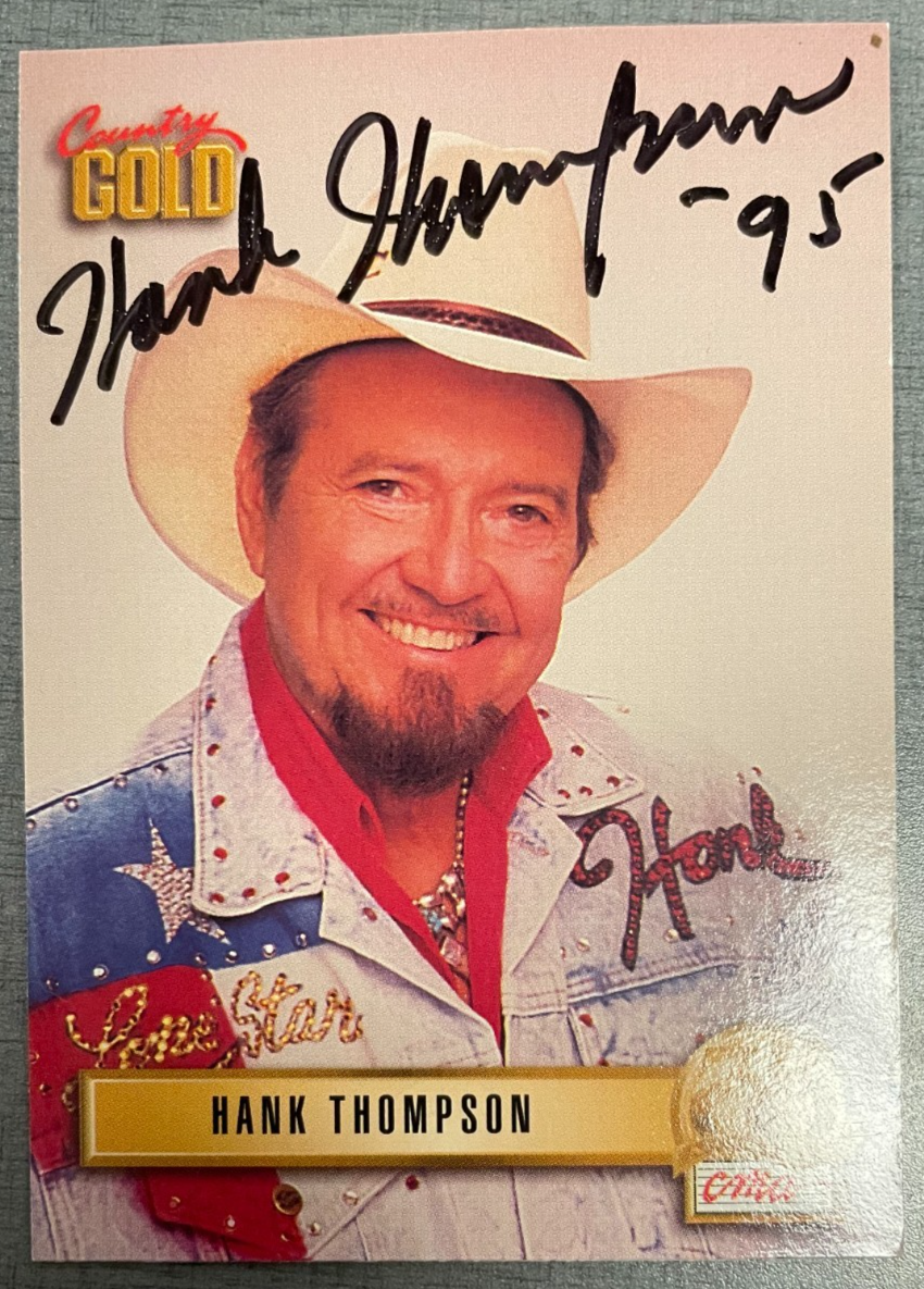 Hank Thompson Signed Autograph Signature Collectible Country Gold Trading Card