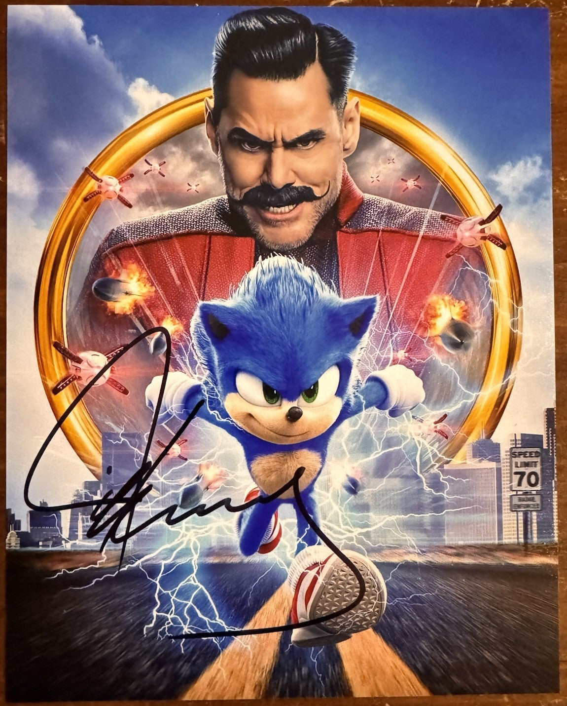 Jim Carrey Signed Autographed Signature 8x10 Matte Sonic Photograph COA