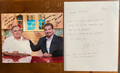 David Ortiz Papi & Dan Patrick Signed Autograph Signatures 8x10 + Letter RARE