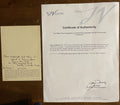 Mary Pickford Signed For Myself in her own handwriting 4.5x6.75 Vintage COA