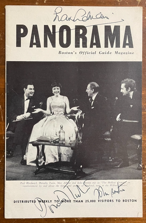 Dorothy Tutin, Max Adrian, & John Barton Signed Autograph Signatures Playbill