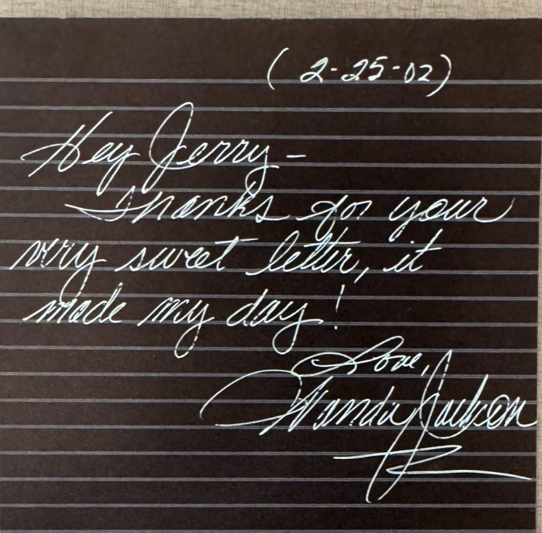 Wanda Jackson TLS Handwritten Signed Signature Rockabilly Elvis History RARE