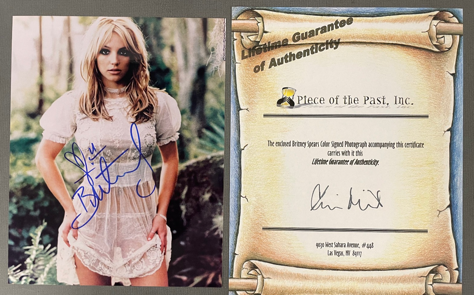 Britney Spears Signed Autograph 8x10 Glossy Photograph with COA