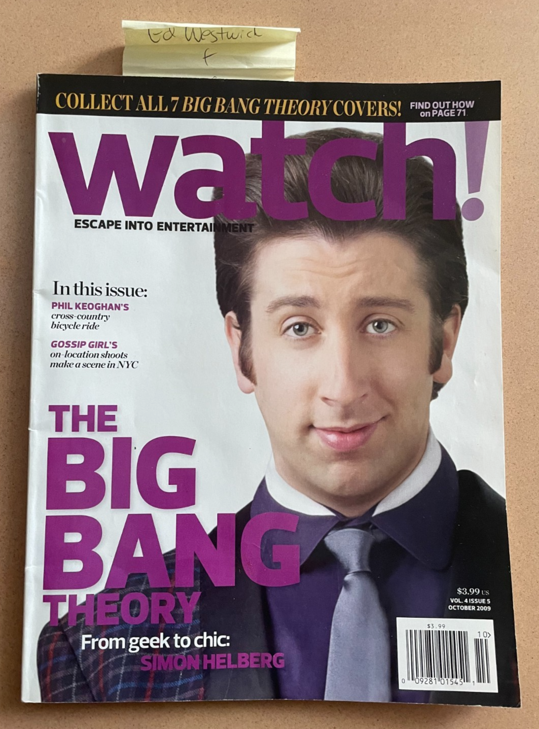 Chace Crawford and Ed Westwick Signed Autograph Signatures Magazine Gossip Girls