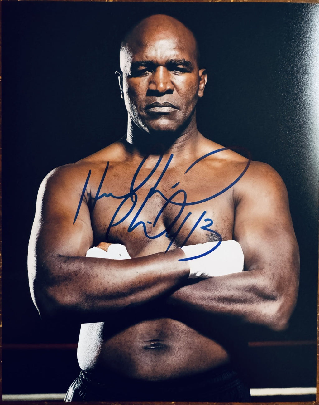 Evander Holyfield Signed Autographed Signature 8x10 Matte Photograph COA