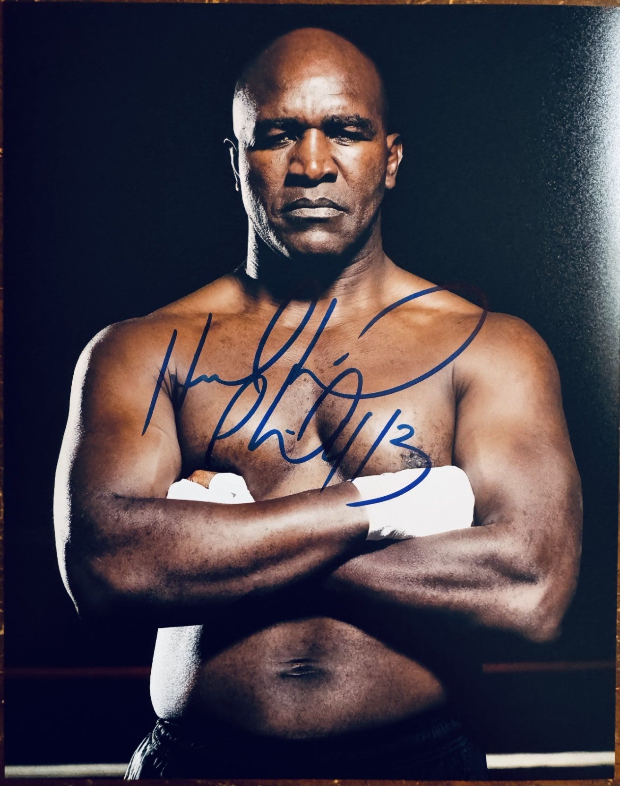 Evander Holyfield Signed Autographed Signature 8x10 Matte Photograph COA