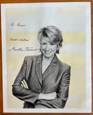 Martha Stewart Signed Autograph Signature 8x10 B&W Photograph
