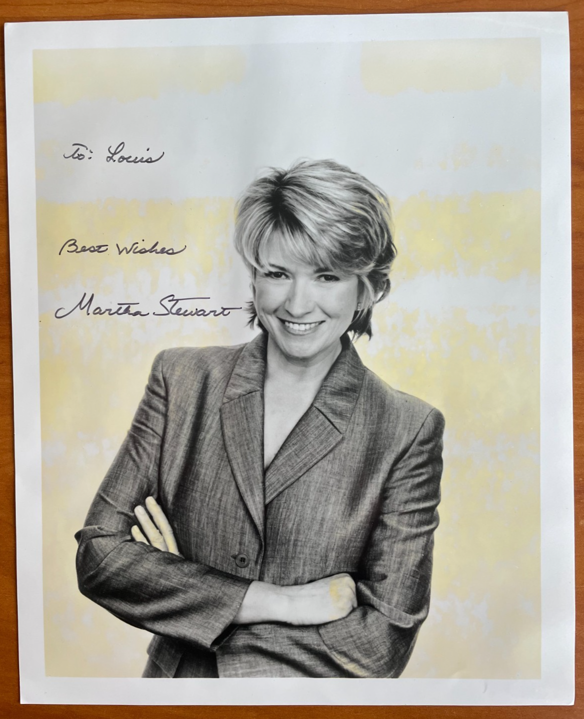 Martha Stewart Signed Autograph Signature 8x10 B&W Photograph