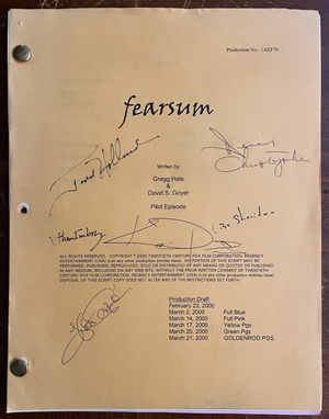 Fearsum Signed Autograph Signatures Ethan Embry, Todd Holland, Dennis C, +3