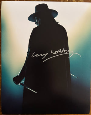 Hugo Weaving V for Vendetta Signed Autographed signature 8x10 Matte Photo COA