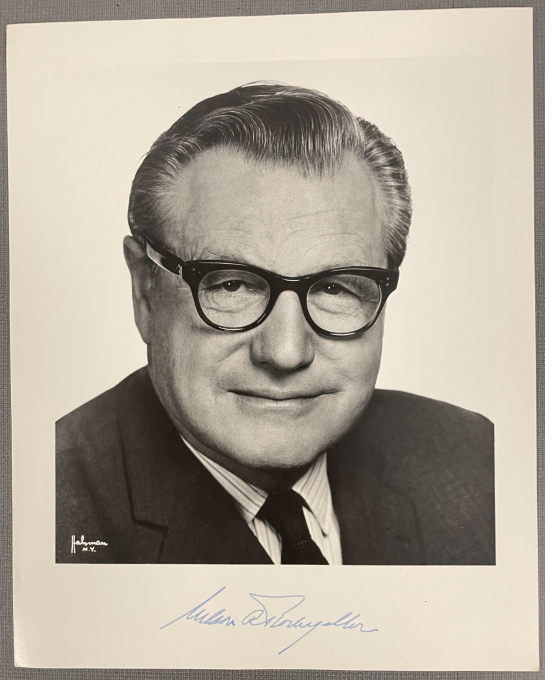 Nelsen Rockefeller Signed Autograph 8x10 B&W Glossy Photograph NY Governor