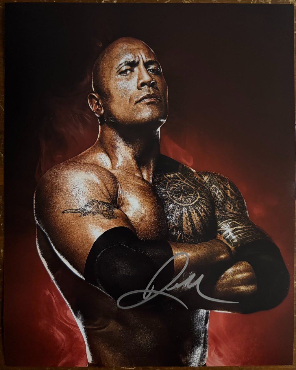 Duane The ROCK Johnson WWE Autographed Signature 8x10 Matte Photograph COA