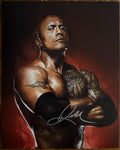 Duane The ROCK Johnson WWE Autographed Signature 8x10 Matte Photograph COA