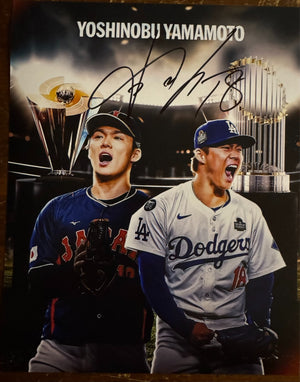 Yoshinobu Yamamoto Dodgers Signed Autograph Signature 8x10 Matte Photograph COA