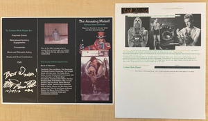 Rick Maisel Signed brochure 8.5x11 Stuntman Magician Escape Artist Legend