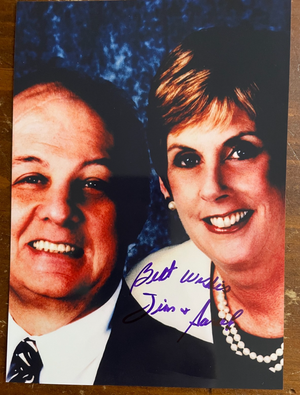 Sarah & Jim Brady Signed Autograph Signatures 5.5x7 Color Glossy Photograph