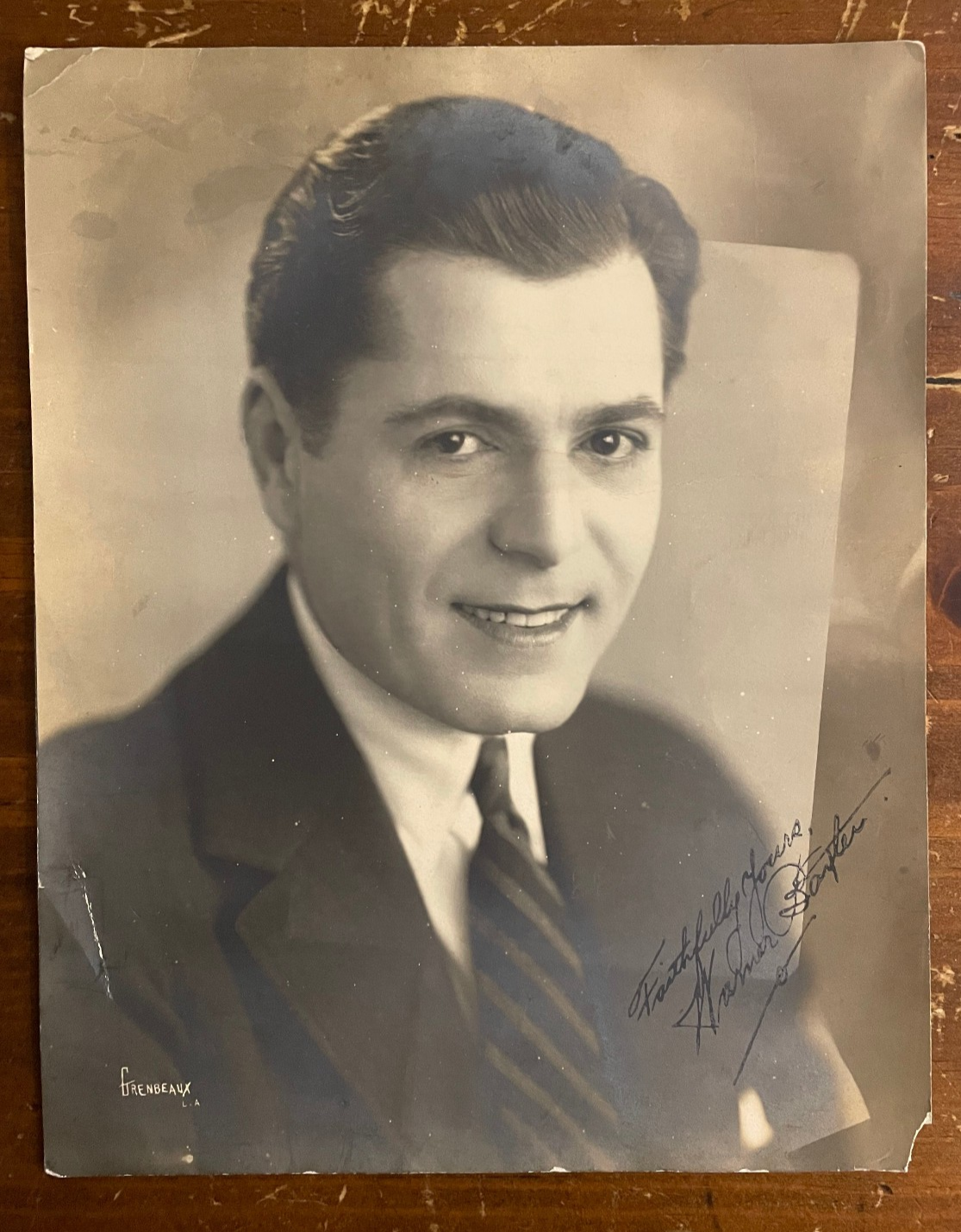 Werner Baxter Signed Autograph Signature 6.75x9.5 Vintage Photograph