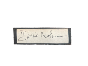 Doris Nolan Signed Autograph Signature 2.75x.75 Vintage Cut Paper