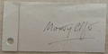 Montgomery Monty Cliff Signed Autograph Signature 4.5x2.25 cut vintage paper