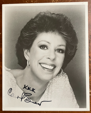 Carol Burnett Signed Autograph Signature 8x10 B&W Glossy Photograph