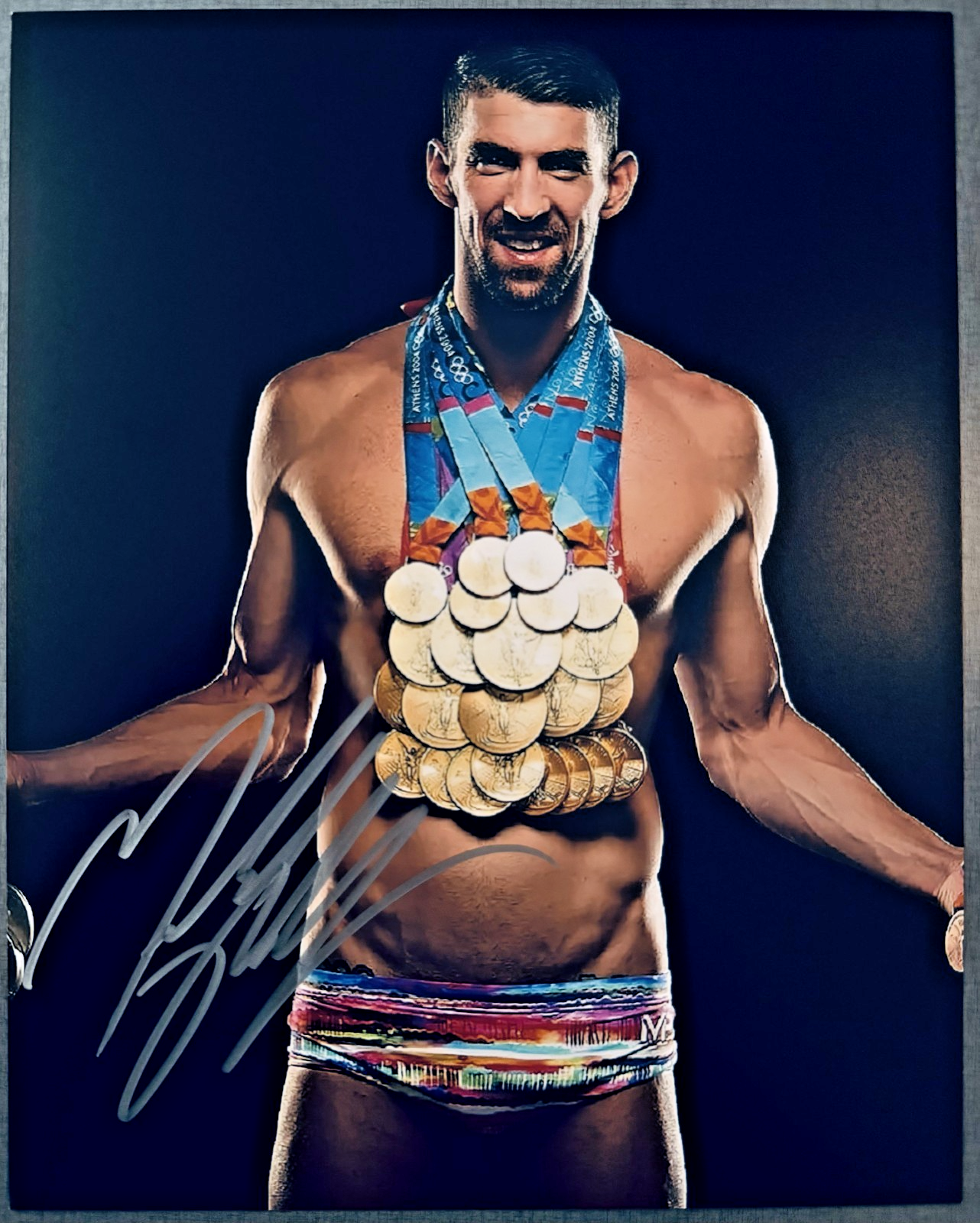 Michael Phelps Olympic Gold Signed Autographed Signature 8x10 Matte Photo COA
