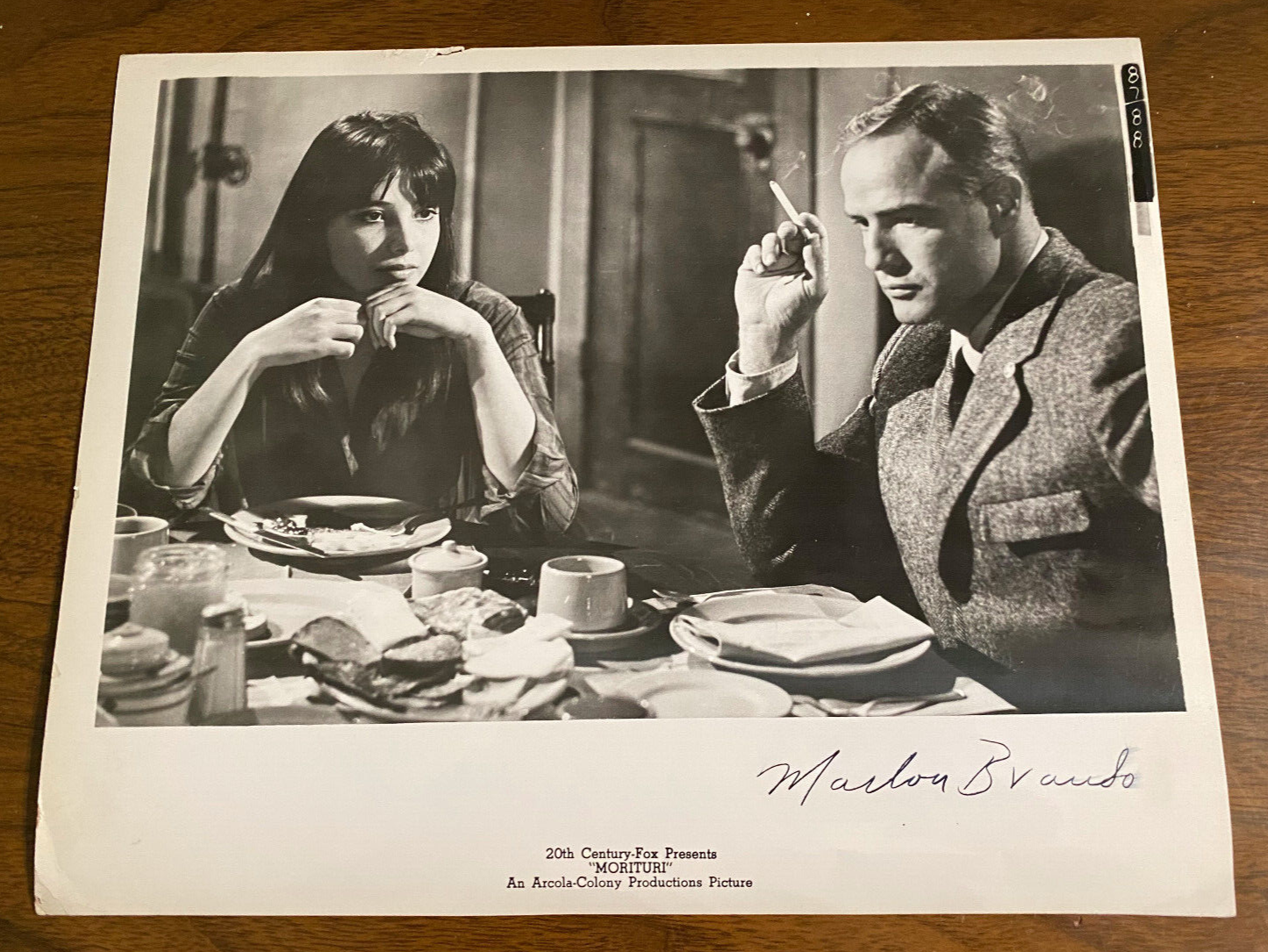 Marlon Brando Signed Autograph Signature 10x8 Vintage Morituri Movie Photograph